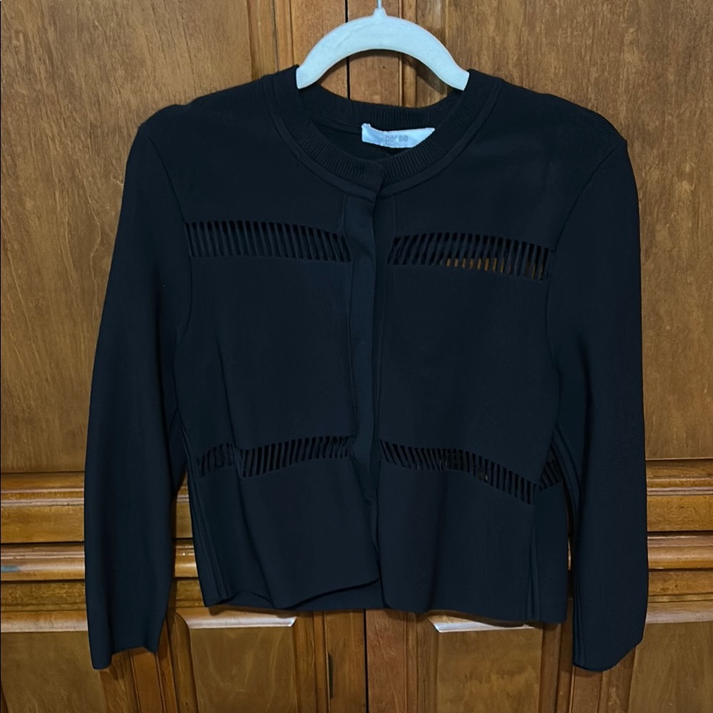 Per Se Black Cutout Sweater